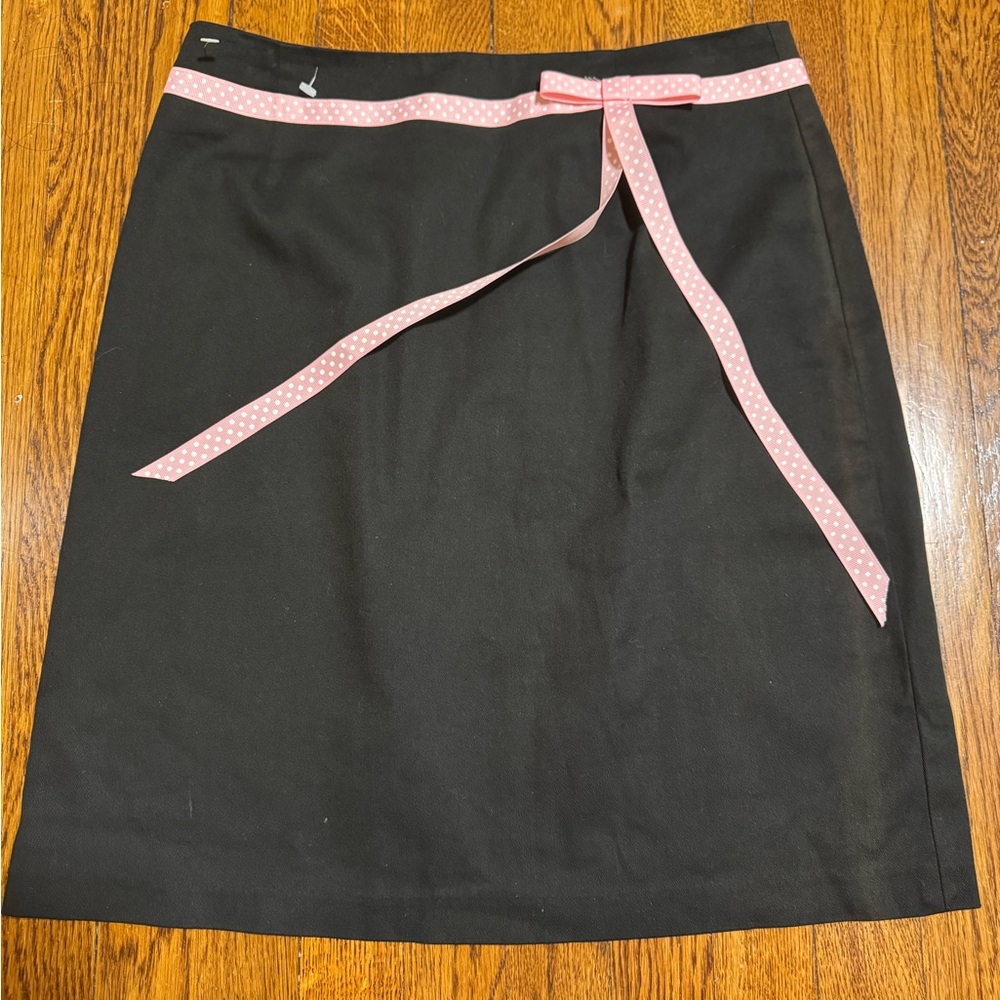 Briggs New York Pink Bow Coquette Polka Dot Y2K Vintage Size 10 Pencil Skirt